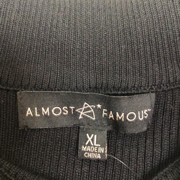 Almost Famous Black Midi Dress with Sheer Sleeves Body con Size XL - Picture 3 of 11